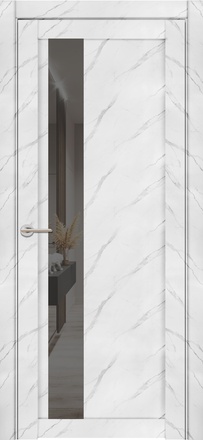 UniLine 30004/1 (Монте белый, стекло, зеркало Grey, 600*2000)